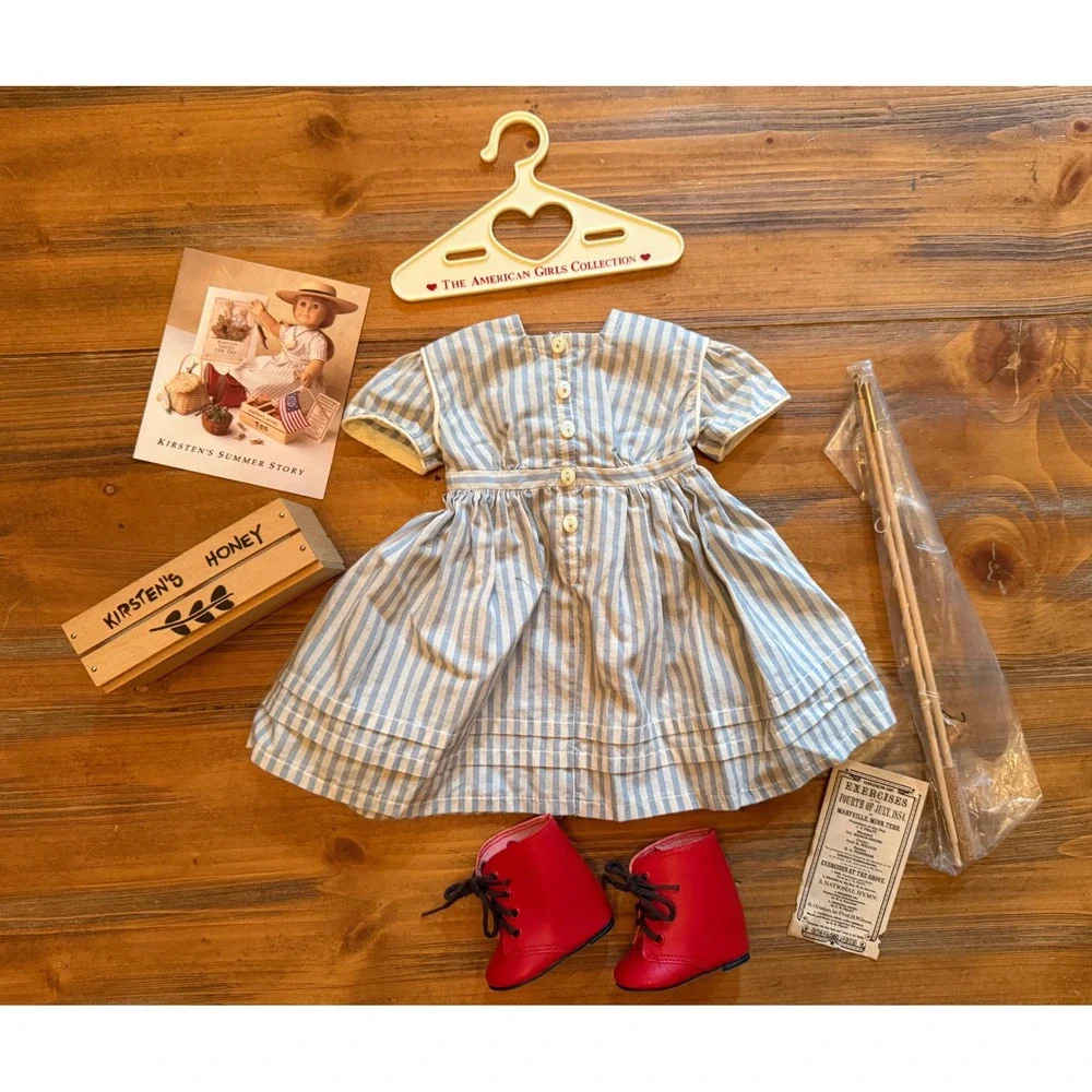 American Girl Kirsten Summer Outfit, Fishing Pole & Accessories Pleasant Company